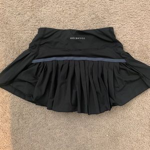 gold hinge mini skirt
